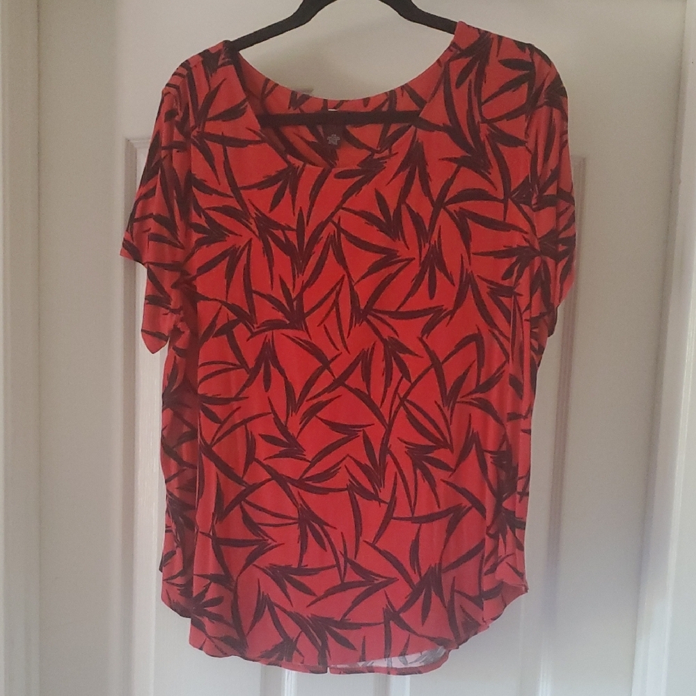 Alfani Stylish Red and Black Women's Top